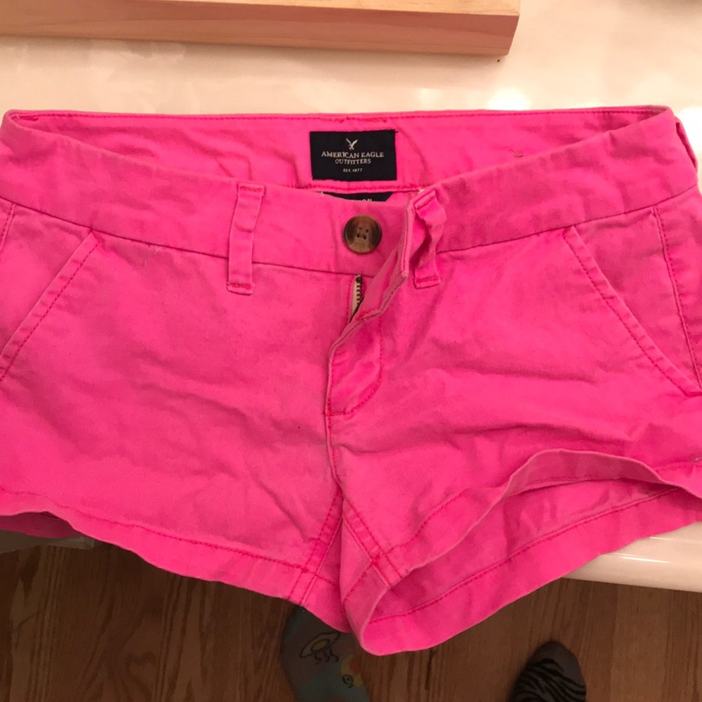 Hot pink American eagle shorts